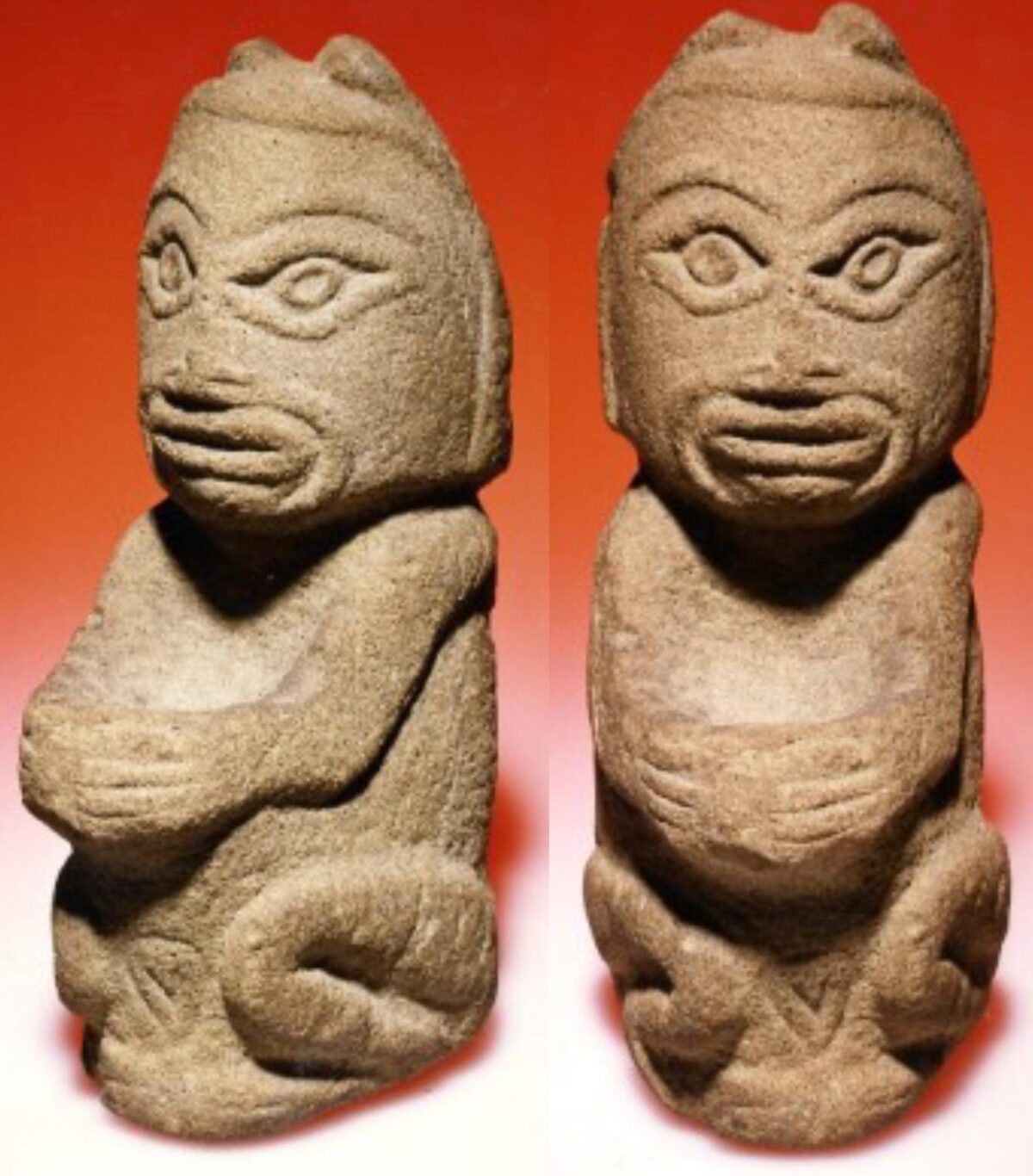 Stone Human Seated Figure Bowls.  Part 2. North Saanich Peninsula